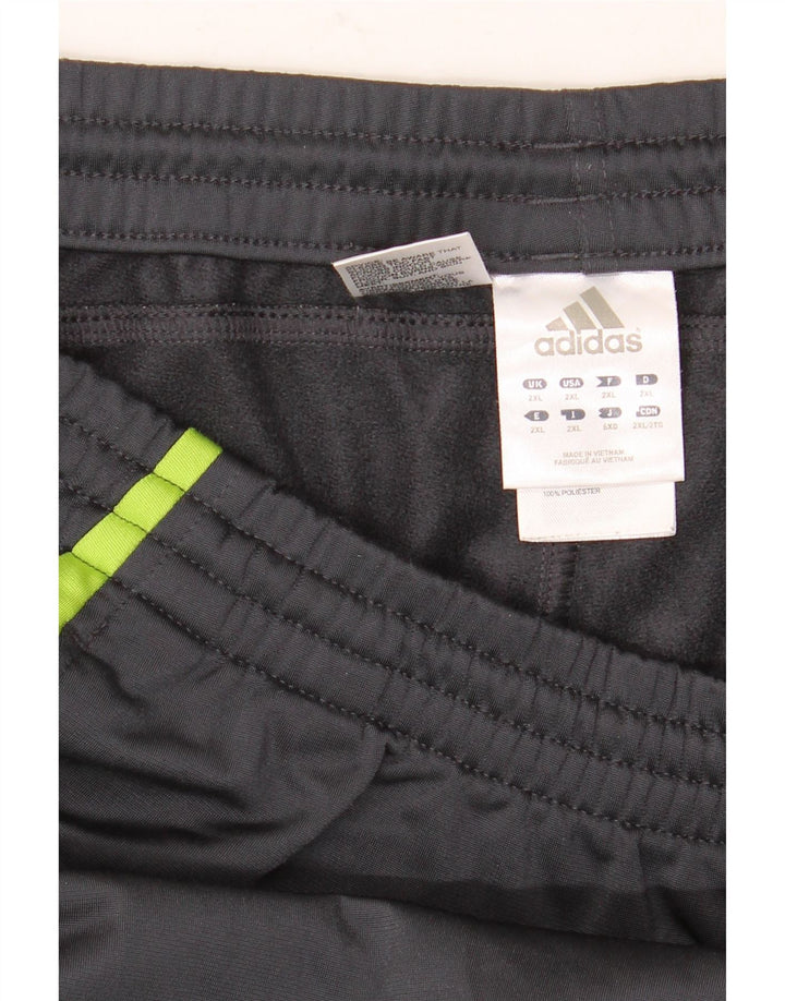 Calça de treino masculina Adidas 2XL azul marinho colorblock poliéster