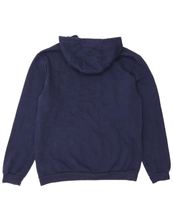 Adidas Mens Hoodie Jumper Médio Azul Marinho Algodão