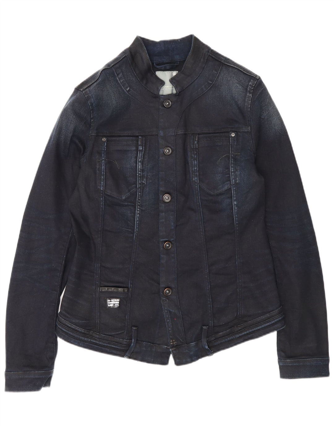 Jaqueta jeans feminina G-Star UK 14 grande azul marinho