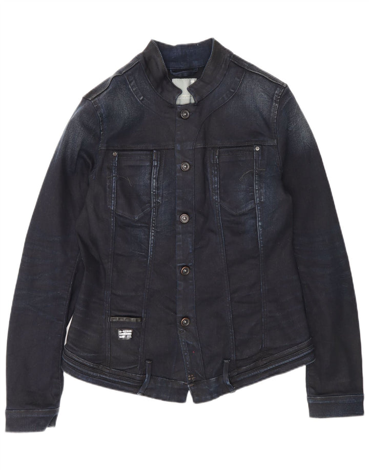 Jaqueta jeans feminina G-Star UK 14 grande azul marinho
