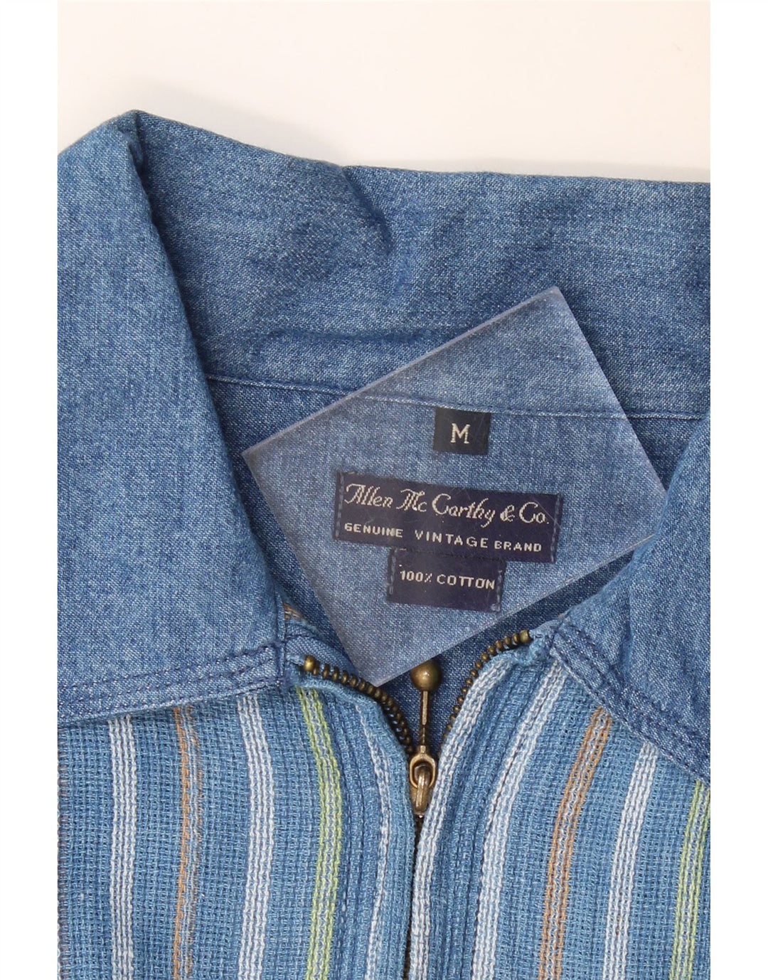 Camisa pulôver masculina VINTAGE de manga curta com ajuste solto listrado azul médio