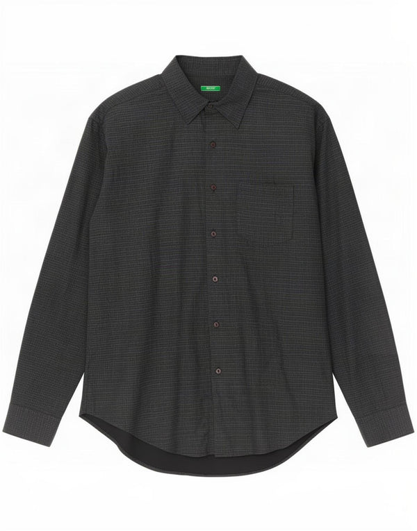Camisa masculina Benetton XL azul marinho guingão