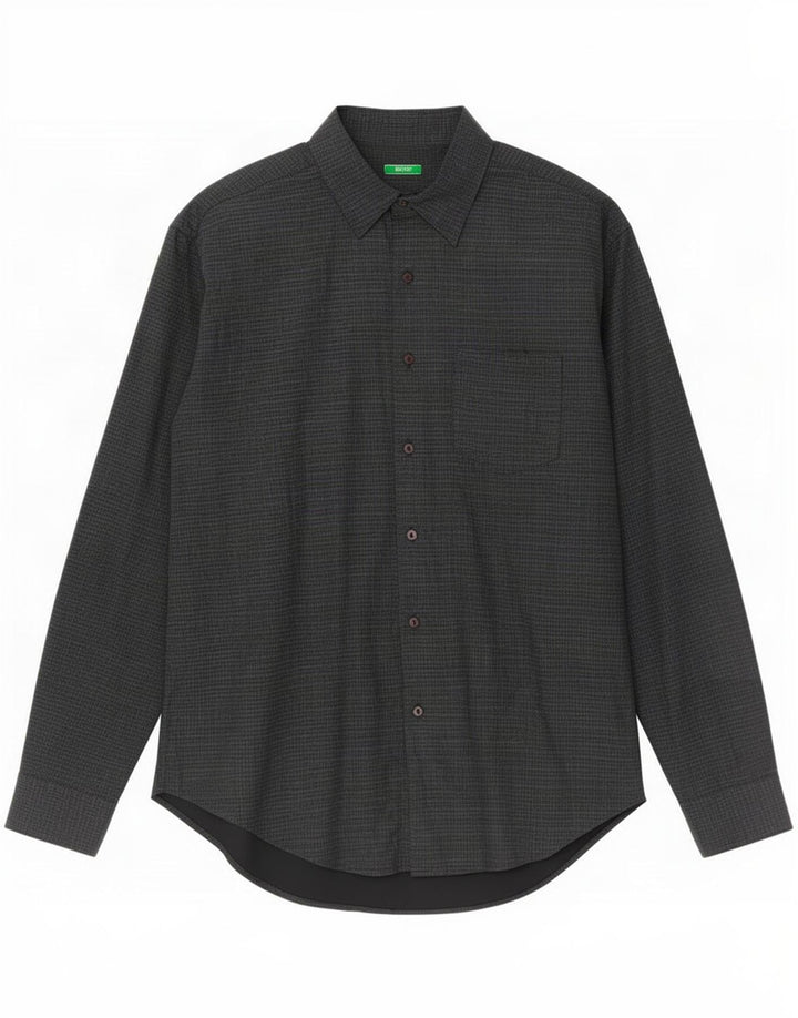 Camisa masculina Benetton XL azul marinho guingão