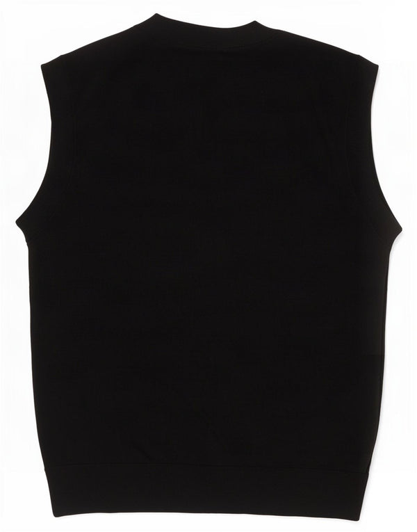 Zara Womens Vest Tank Top UK 16 Grande Preto Lyocell