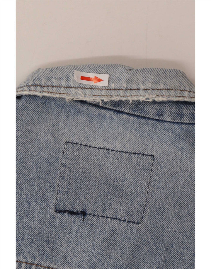 Jaqueta jeans masculina Casucci UK 40 grande algodão azul