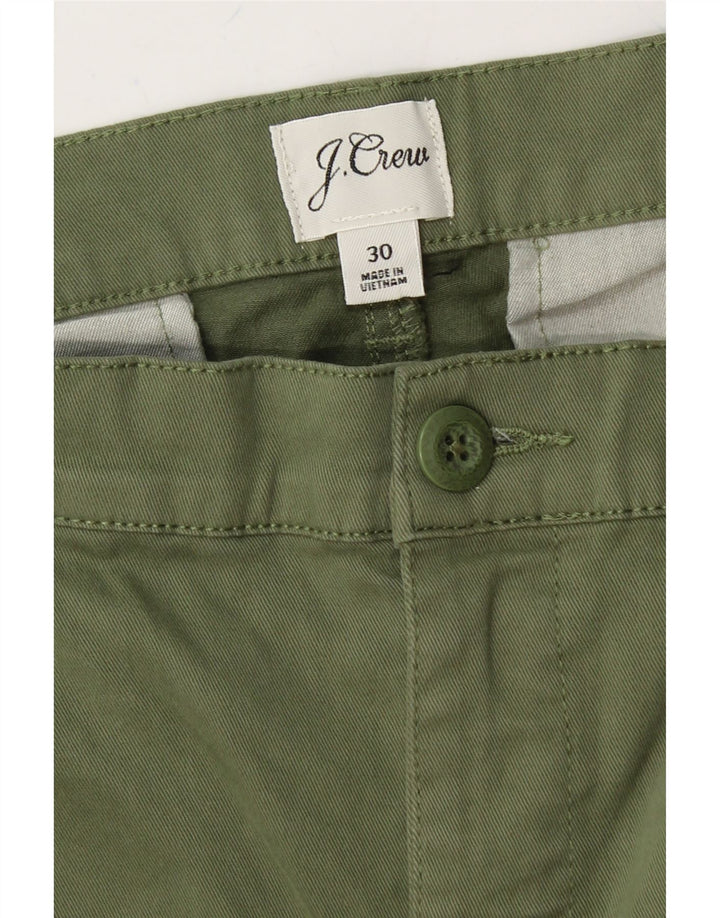 J. CREW Mens Slim Chino Trousers W34 L26 Green Cotton Vintage J. Crew and Second-Hand J. Crew from Messina Hembry 