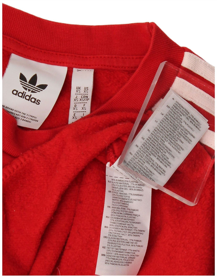 ADIDAS Mens Sweatshirt Jumper XS Vermelho Algodão