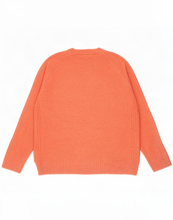 Suéter feminino Marks & Spencer com gola redonda Reino Unido 14 acrílico rosa médio
