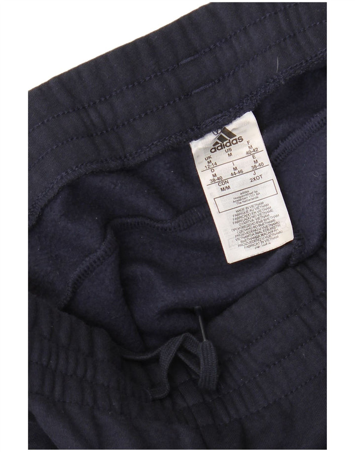 ADIDAS Calças de treino femininas Joggers UK 12/14 Médio Azul Marinho