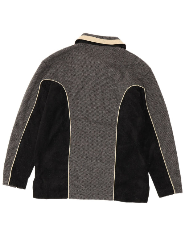 ASICS Mens Tracksuit Top Jacket Medium Grey Colourblock