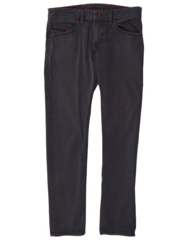Calça casual slim masculina Diesel W32 L30 algodão azul marinho