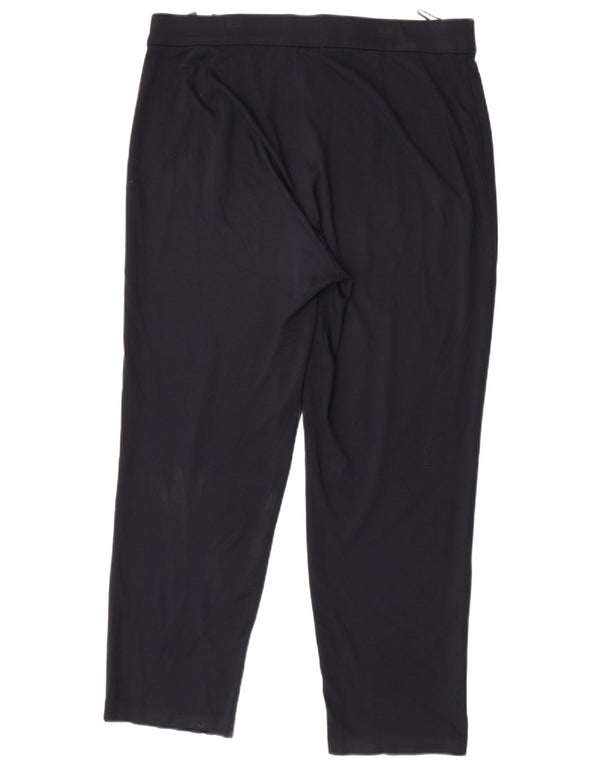 Calça casual feminina Marks & Spencer cônica UK 18 XL W36 L29 azul marinho
