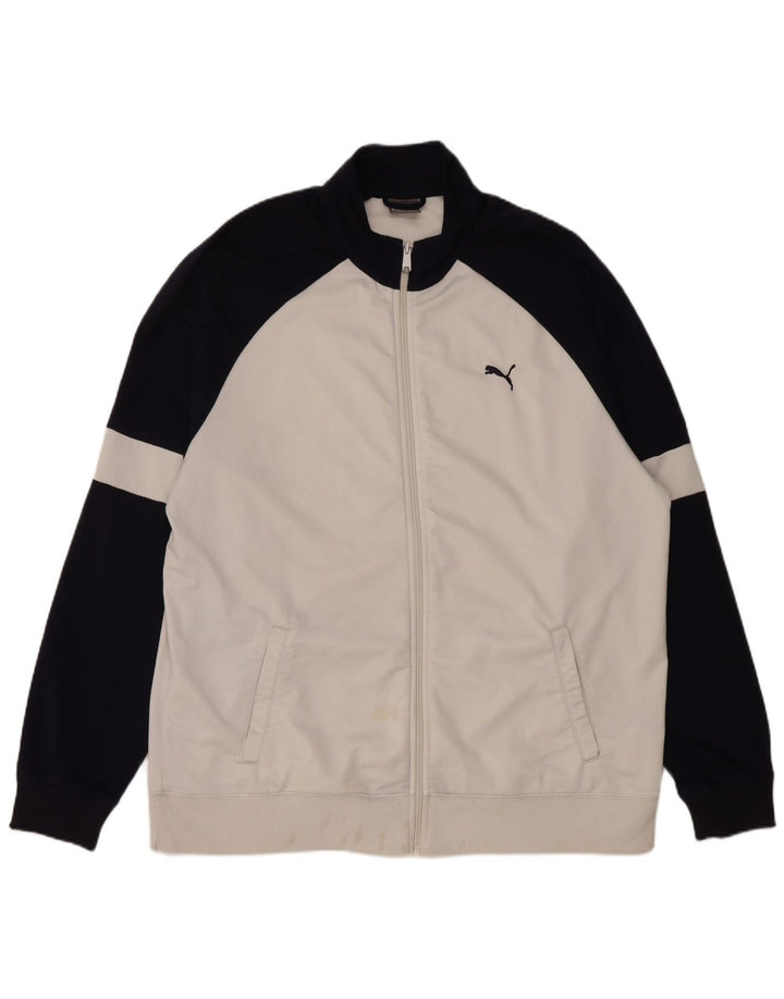 PUMA Mens Treino Top Jacket 2XL Azul Marinho Colourblock Poliéster