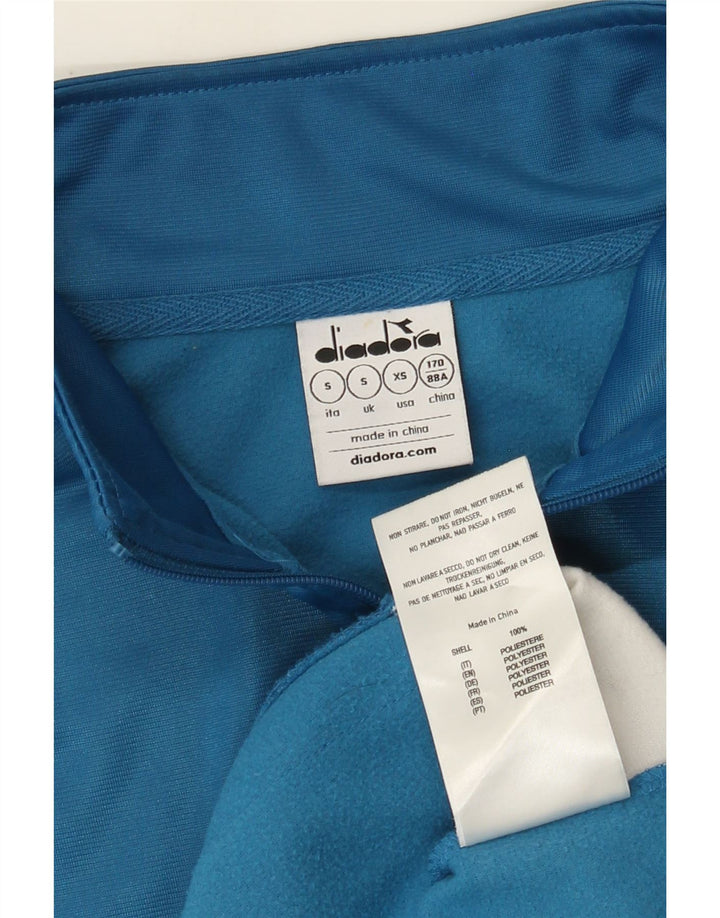 Diadora Mens Tracksuit Top Jacket Pequeno Azul Colourblock Poliéster