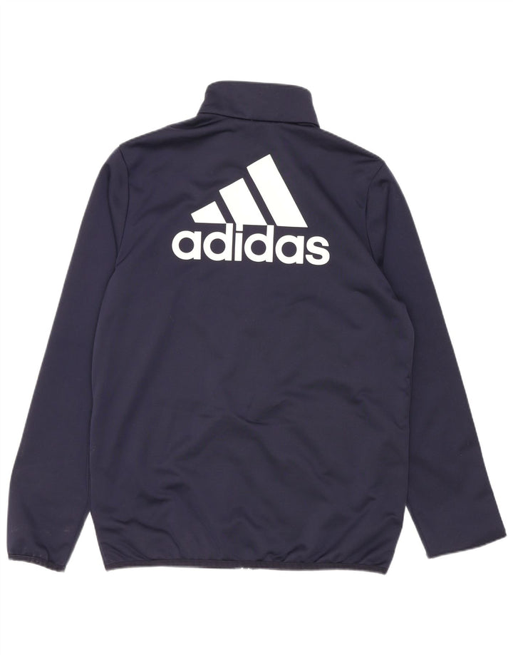 Casaco de treino gráfico Adidas Boys 13-14 anos azul marinho poliéster