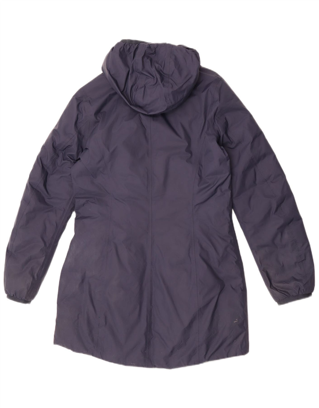 Casaco corta-vento feminino reversível com capuz K-Way Reino Unido 8 pequeno azul marinho