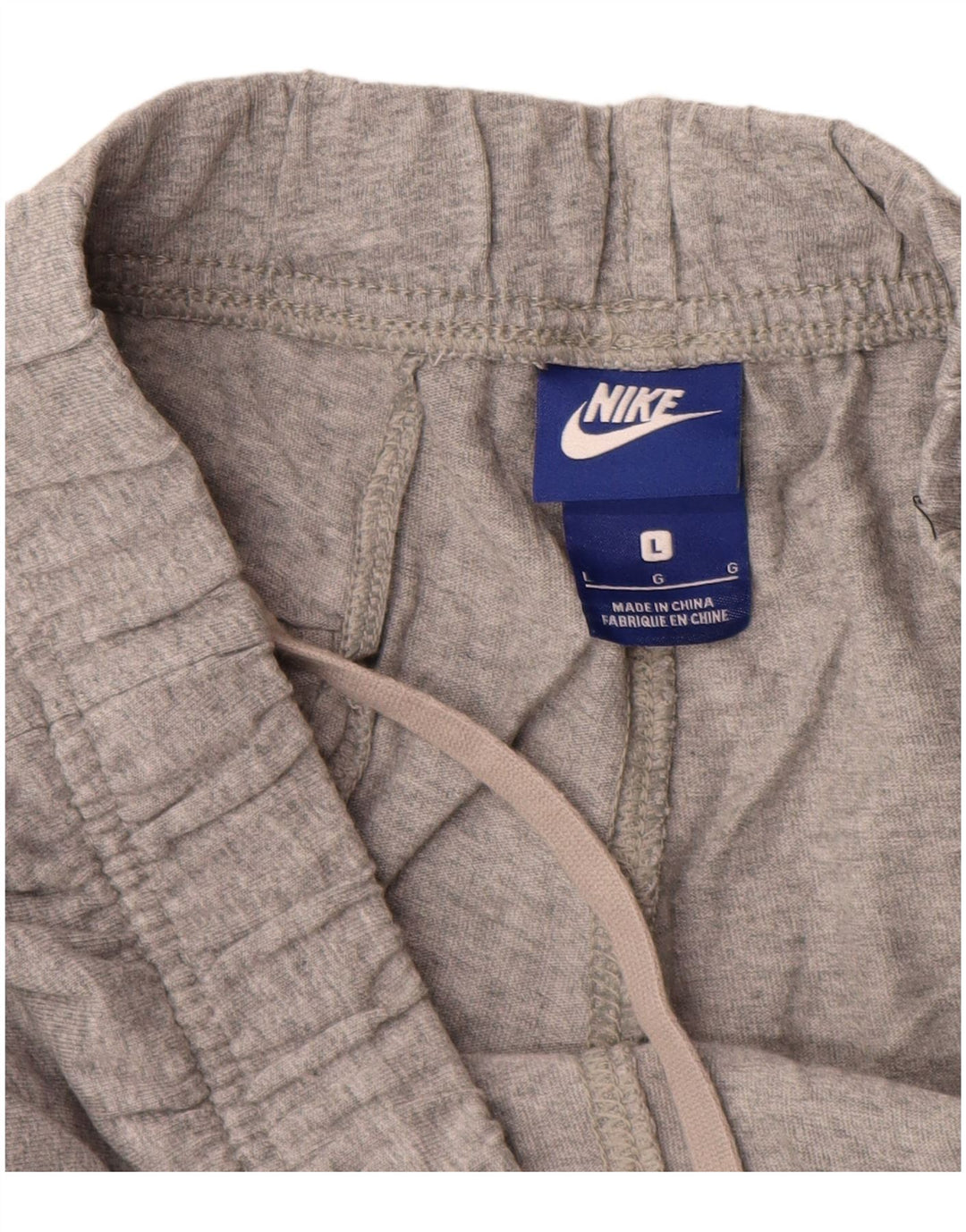 Shorts esportivos masculinos Nike grande algodão cinza