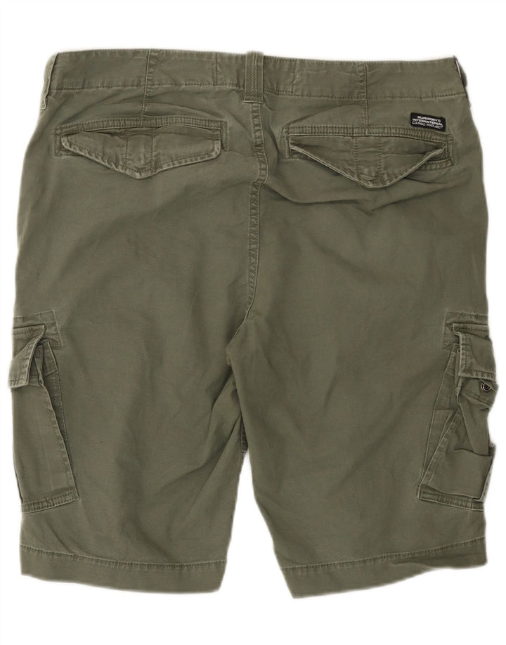 Shorts cargo masculino SUPERDRY W36 grande algodão cáqui