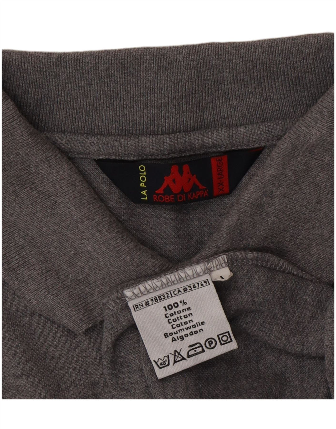 Camisa polo masculina KAPPA 2XL algodão cinza