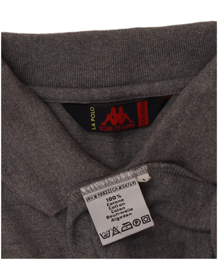 Camisa polo masculina KAPPA 2XL algodão cinza