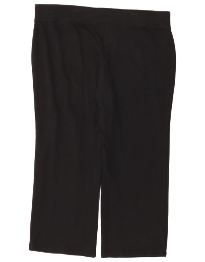 Calça de treino feminina MARKS & SPENCER UK 20 2XL algodão preto