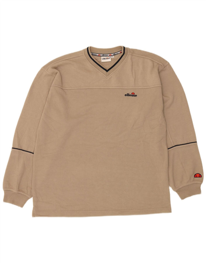 ELLESSE moletom masculino jumper grande poliéster bege