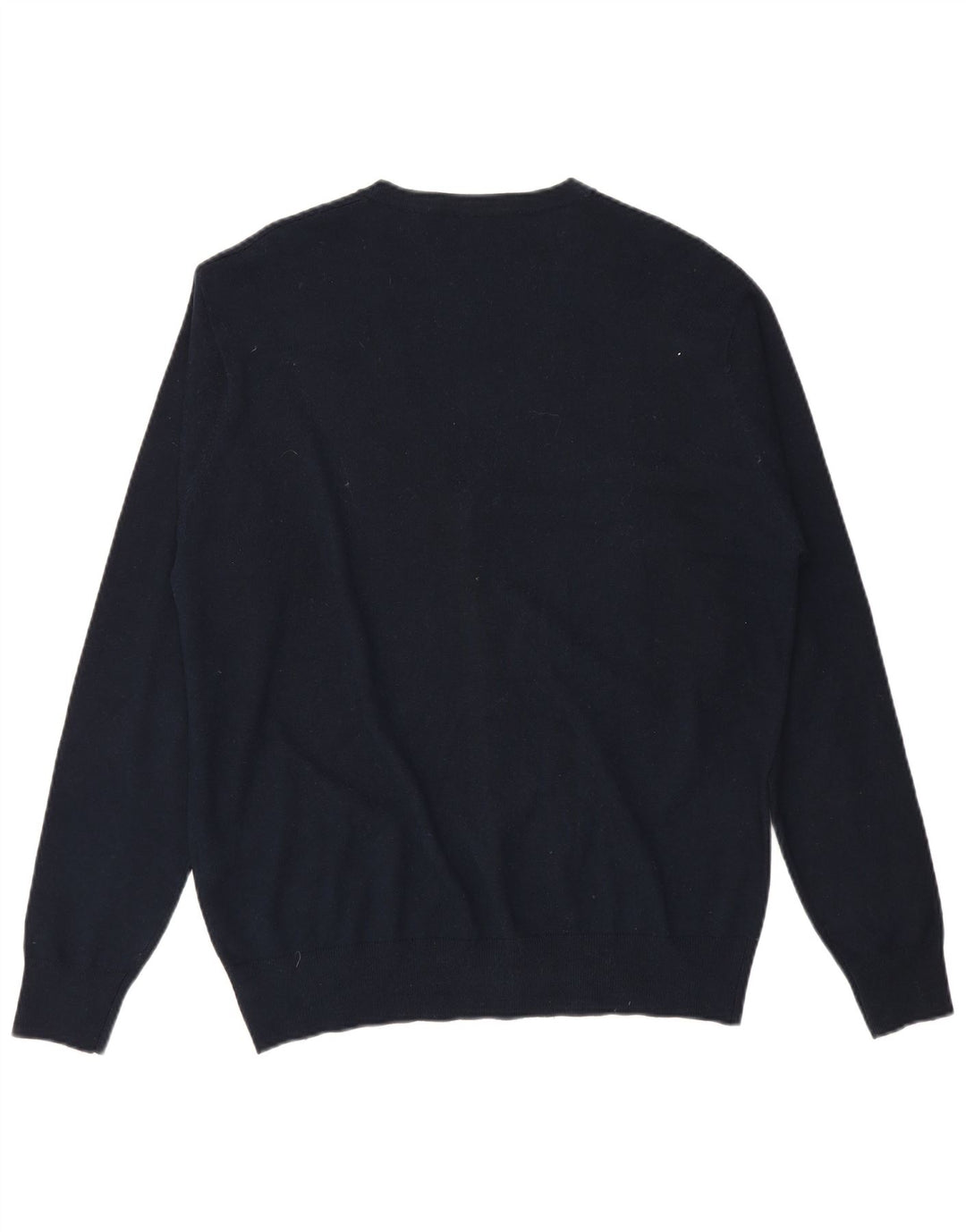 Suéter cardigã masculino Trussardi IT 54 XL lã azul marinho