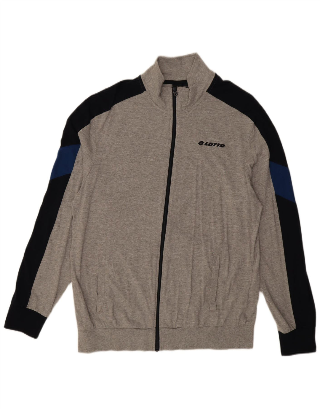 Lotto Mens Treino Top Jaqueta XL Cinza Colorblock Algodão