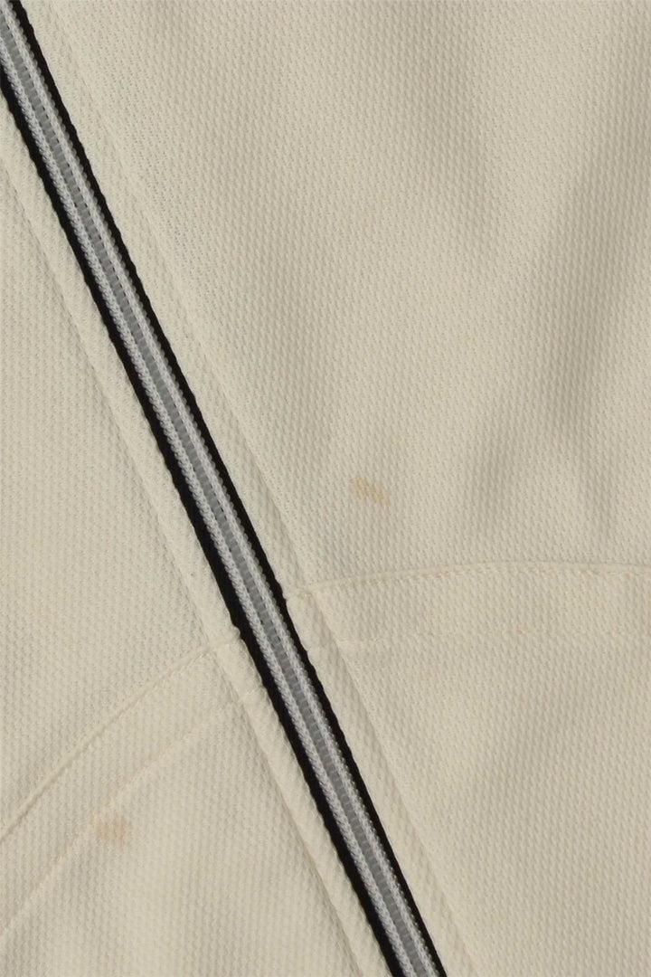 ASICS Womens Tracksuit Top Jacket UK 16 Grande bloco colorido branco