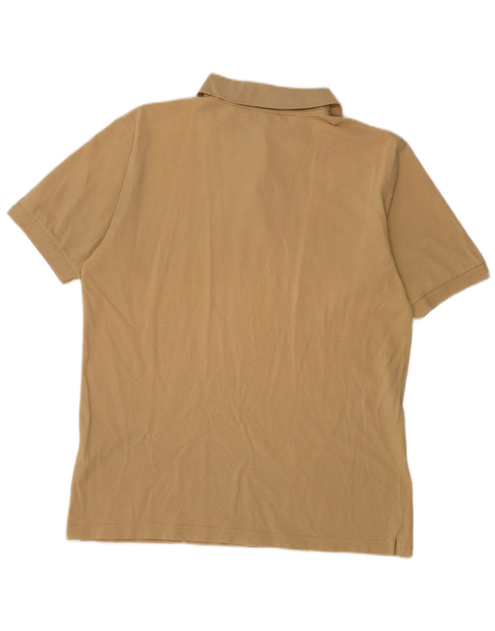 Camisa polo masculina TRUSSARDI JEANS algodão bege médio