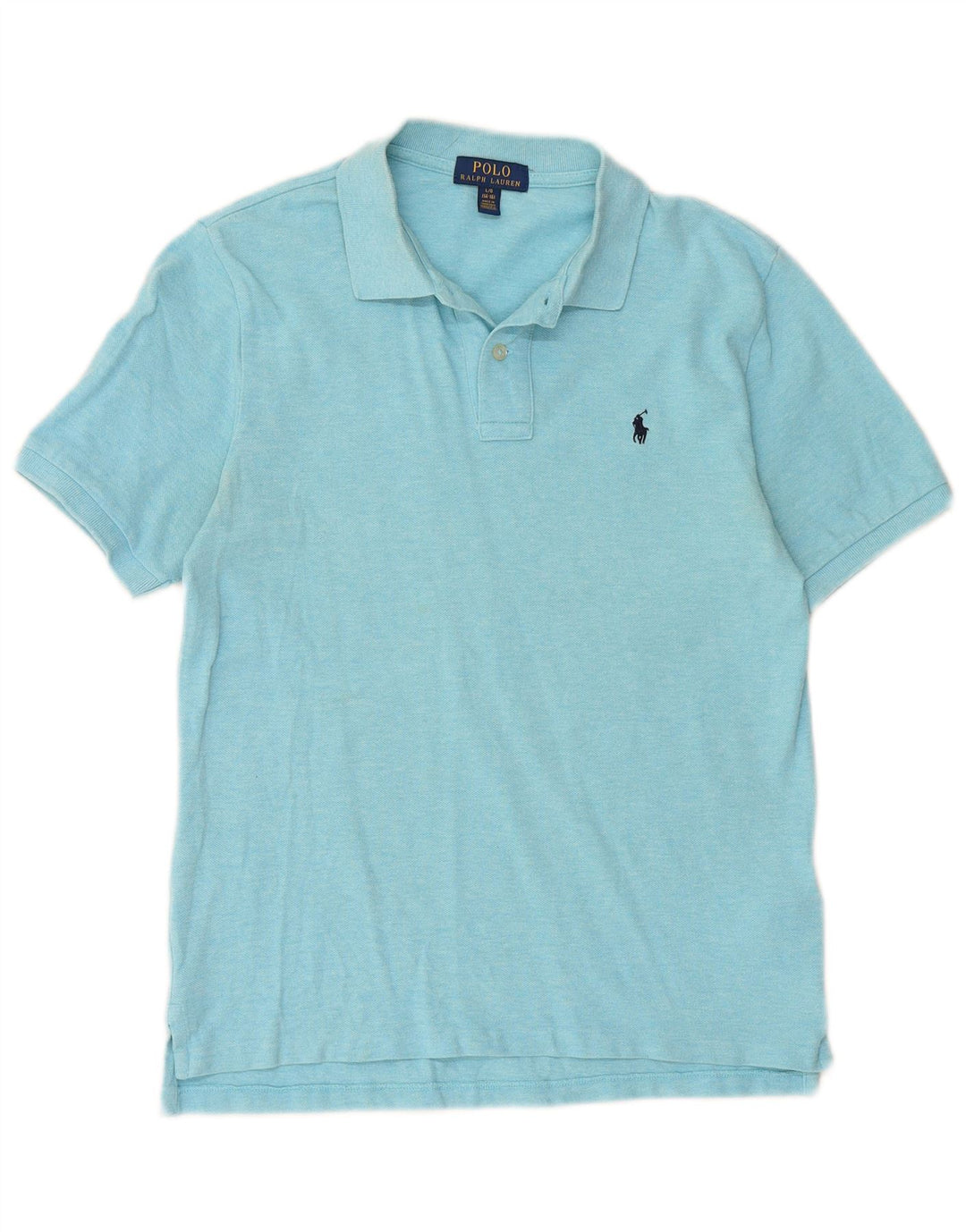 Camisa polo masculina POLO RALPH LAUREN 14-15 anos grande algodão azul