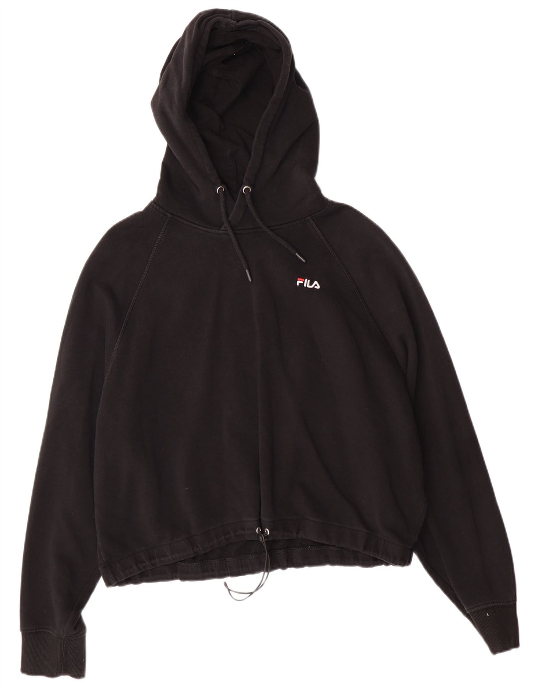 Jumper feminino com capuz e corte oversized FILA Reino Unido 16 grande algodão preto