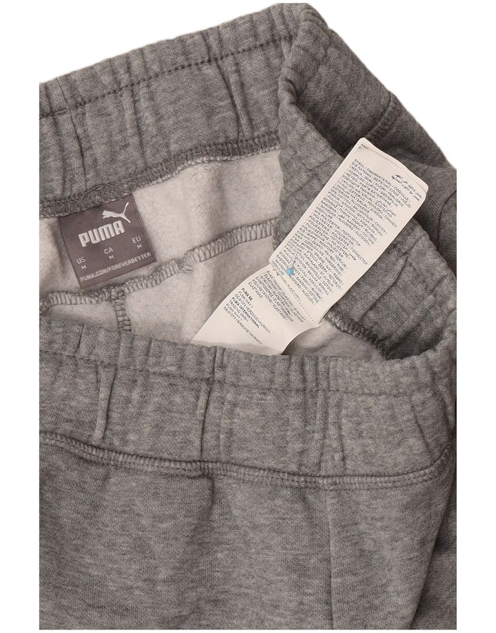 Calça de treino masculina Puma Joggers cinza médio algodão manchado