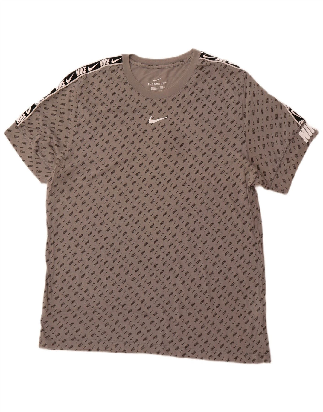 Camiseta masculina NIKE Standard Fit Graphic XL cinza colorblock algodão