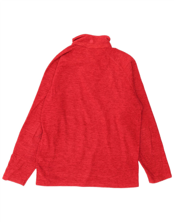 Mountain Warehouse Mens Zip Neck Fleece Jumper Poliéster manchado vermelho médio