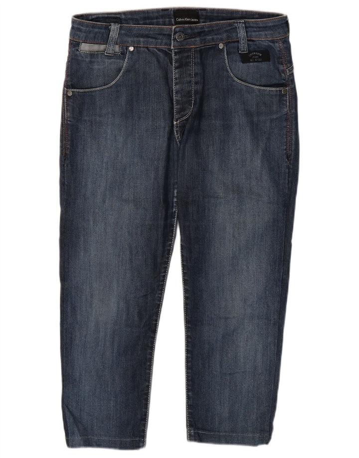 Calça Jeans Capri Feminina CALVIN KLEIN W30 L21 Azul Algodão