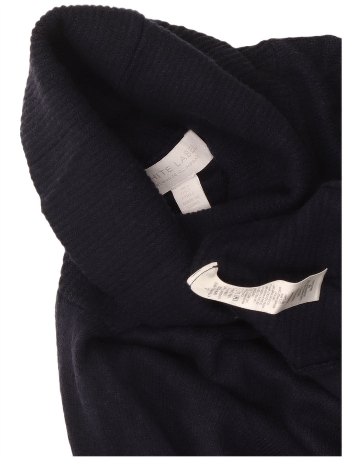 Suéter feminino White Label com gola redonda e gola redonda Reino Unido 16 grande azul marinho