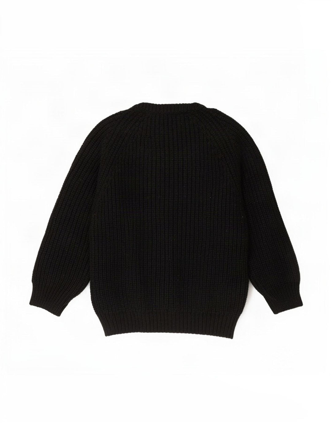 The Sweater Shop Suéter masculino com gola canoa médio preto de lã nova