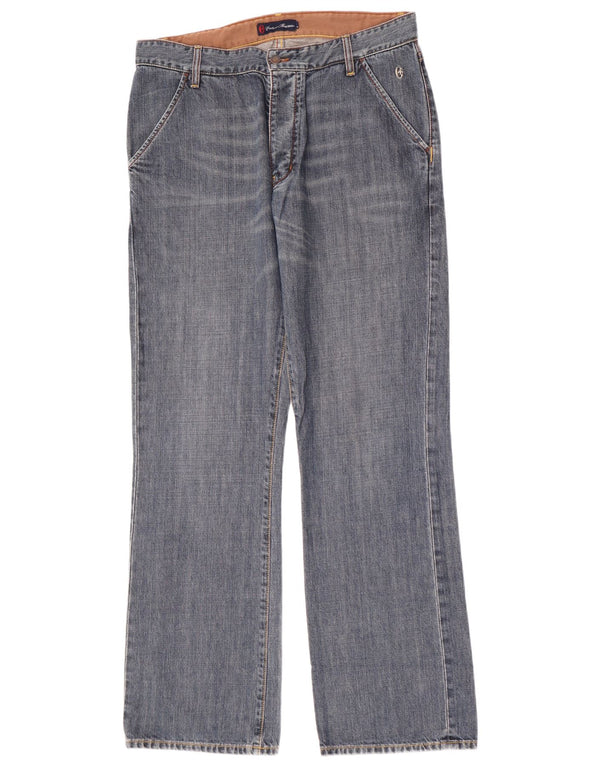 Conte of Florence Mens Straight Jeans IT 52 XL W36 L34 Azul Algodão