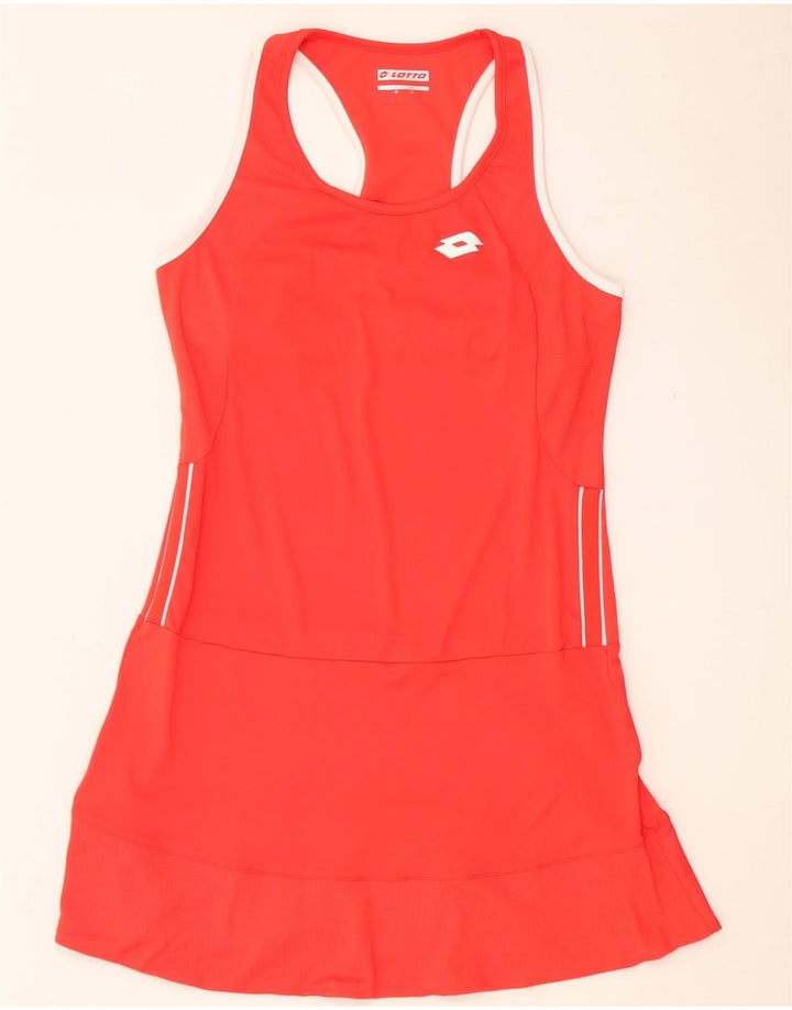Vestido de tênis feminino Lotto UK 12 poliéster vermelho médio