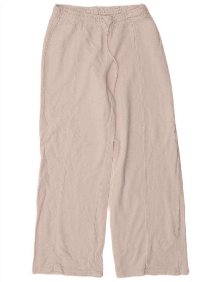 Calça de treino feminina Zara UK 16 grande algodão branco