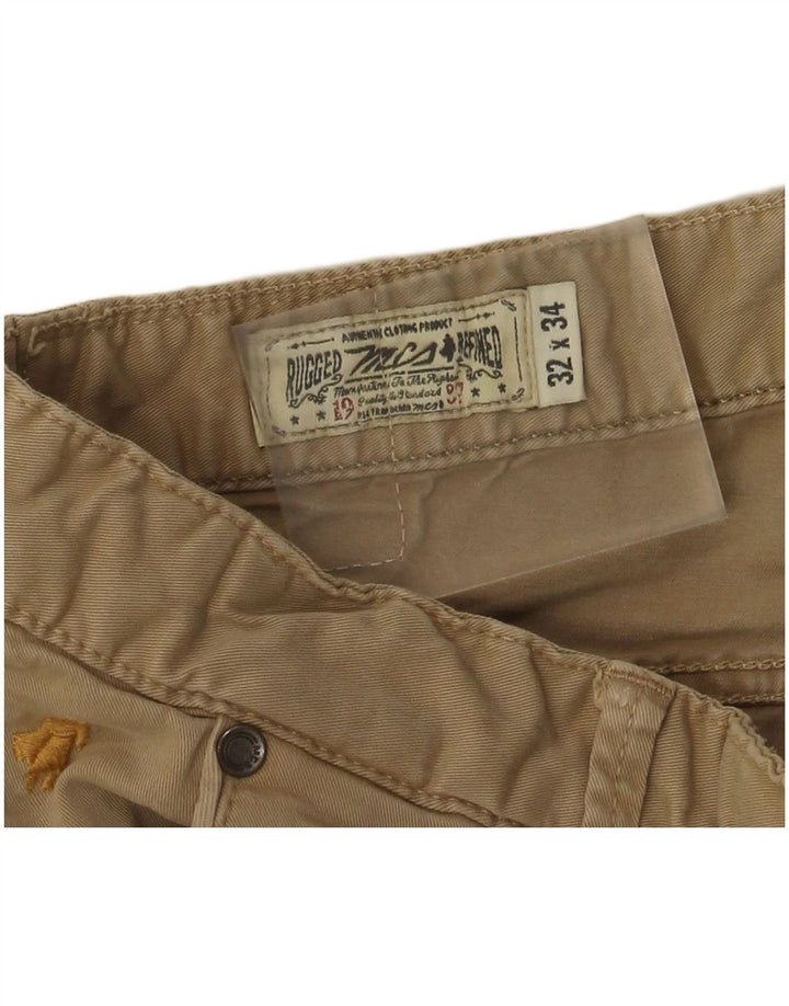 Calça Chino Cônica Regular Feminina Marlboro Classics W32 L34 Bege