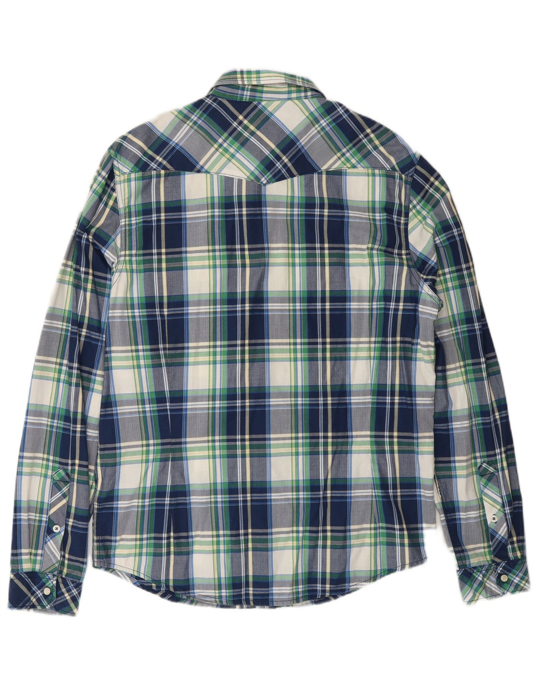 Camisa masculina Lee grande algodão xadrez azul marinho