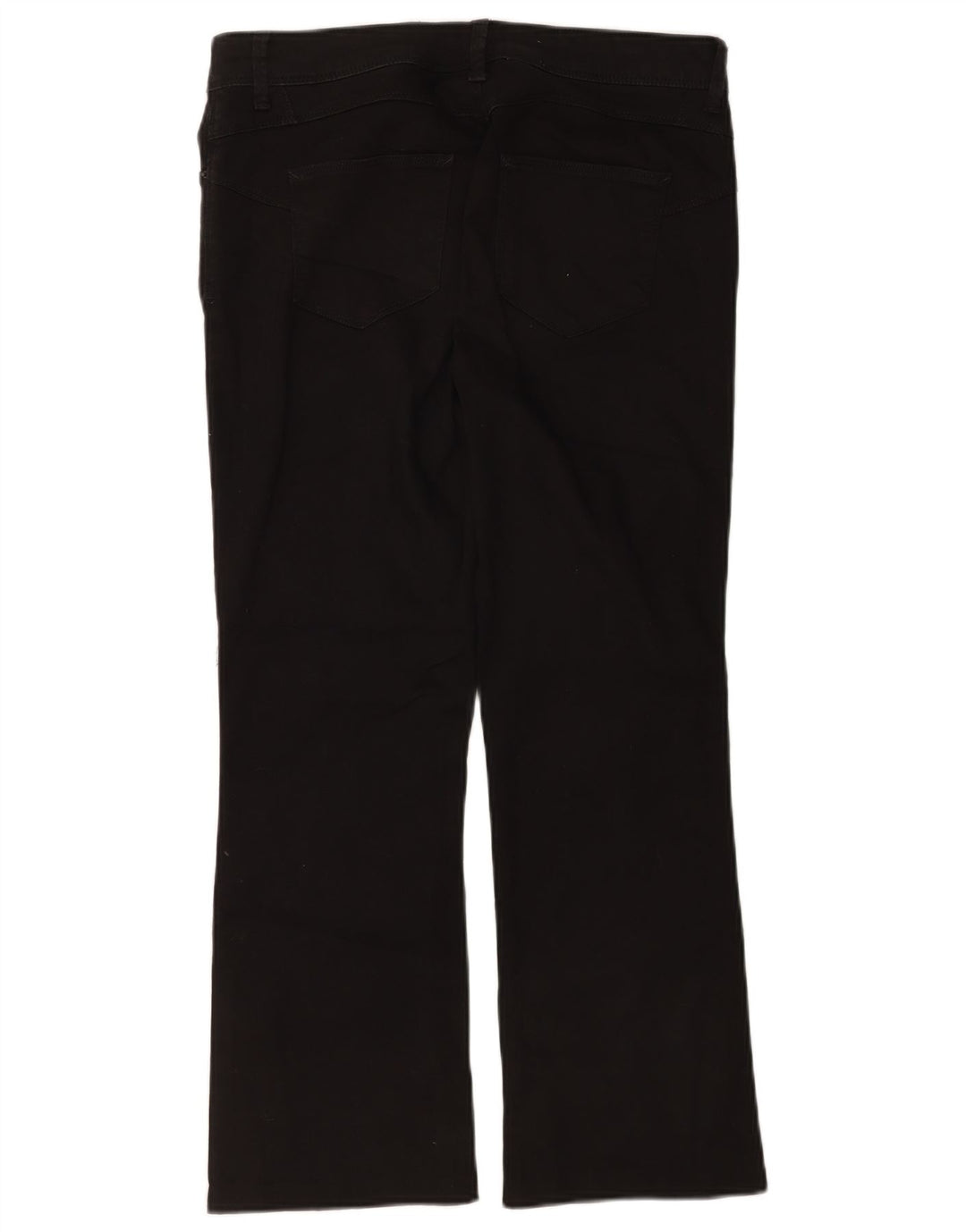 Calça jeans feminina Marks & Spencer Bootcut Reino Unido 16 grande W34 L26 algodão preto