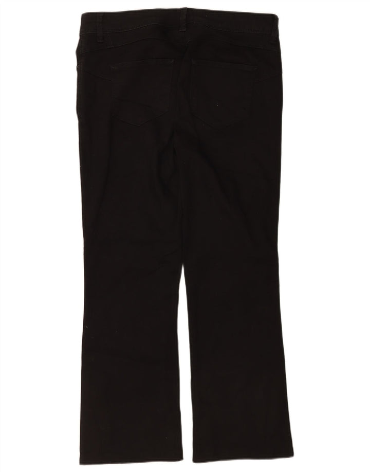 Calça jeans feminina Marks & Spencer Bootcut Reino Unido 16 grande W34 L26 algodão preto