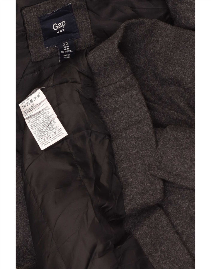 Casaco masculino com capuz Gap UK 38 poliéster cinza médio