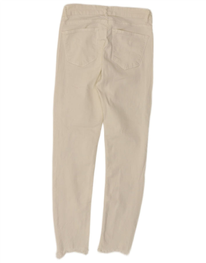 ZARA Jeans Slim Feminino EU 38 Pequeno W28 L26 Branco