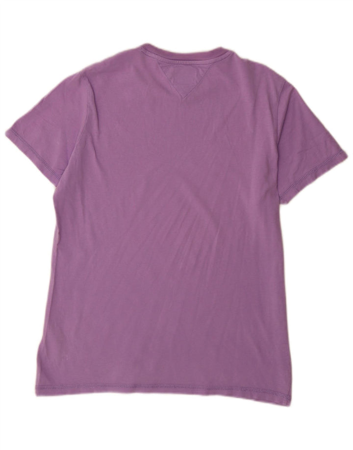 Camiseta masculina Tommy Hilfiger Top médio algodão roxo