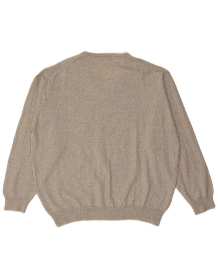 Suéter masculino Pierre Cardin com decote em V 2XL cinza acrílico