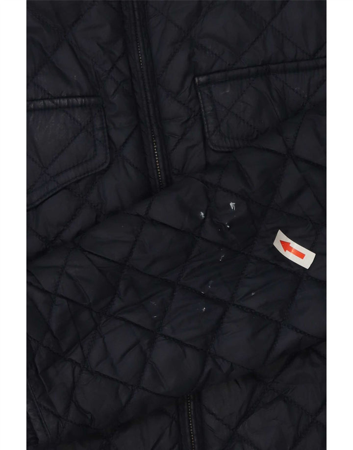 Jaqueta acolchoada feminina Barbour UK 10 pequena azul marinho